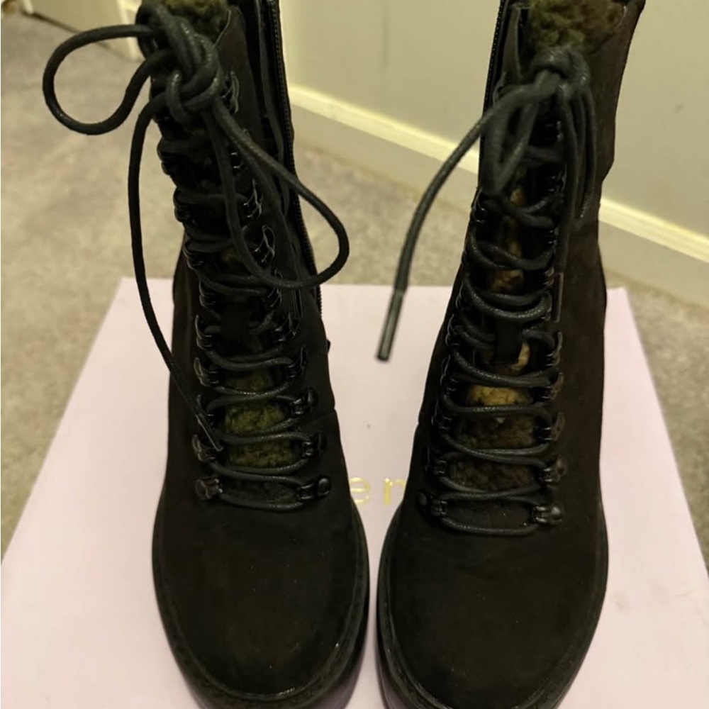 Madden Girl Black Lace-Up Women's Boots